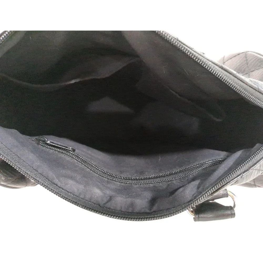 Liquor Brand Skull Rose Satchel Handbag Quilted Black Gothic‎ Punk